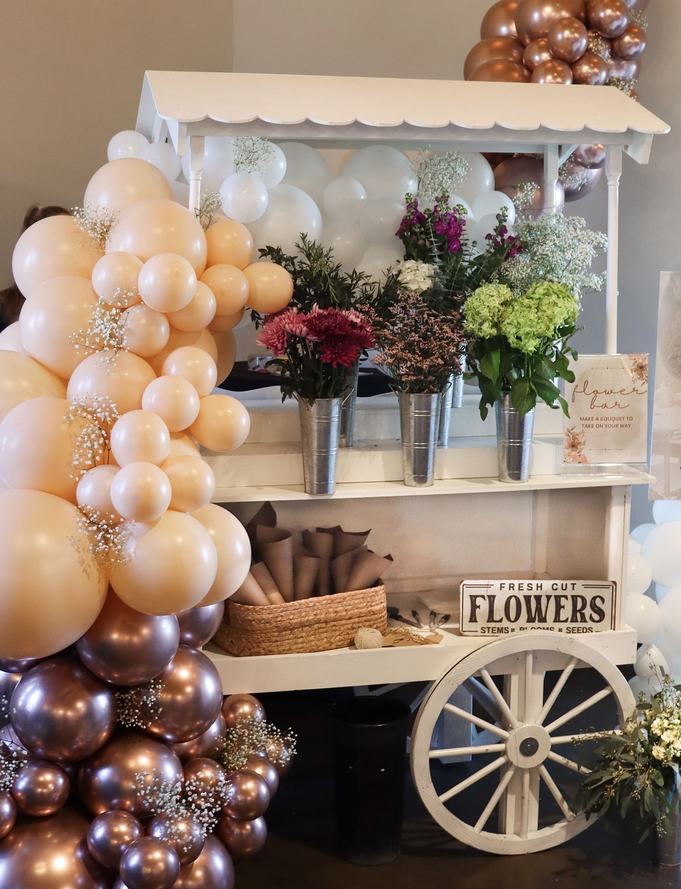 Premier Flower Cart Rental Easy Breezy Bash Co Event Rentals