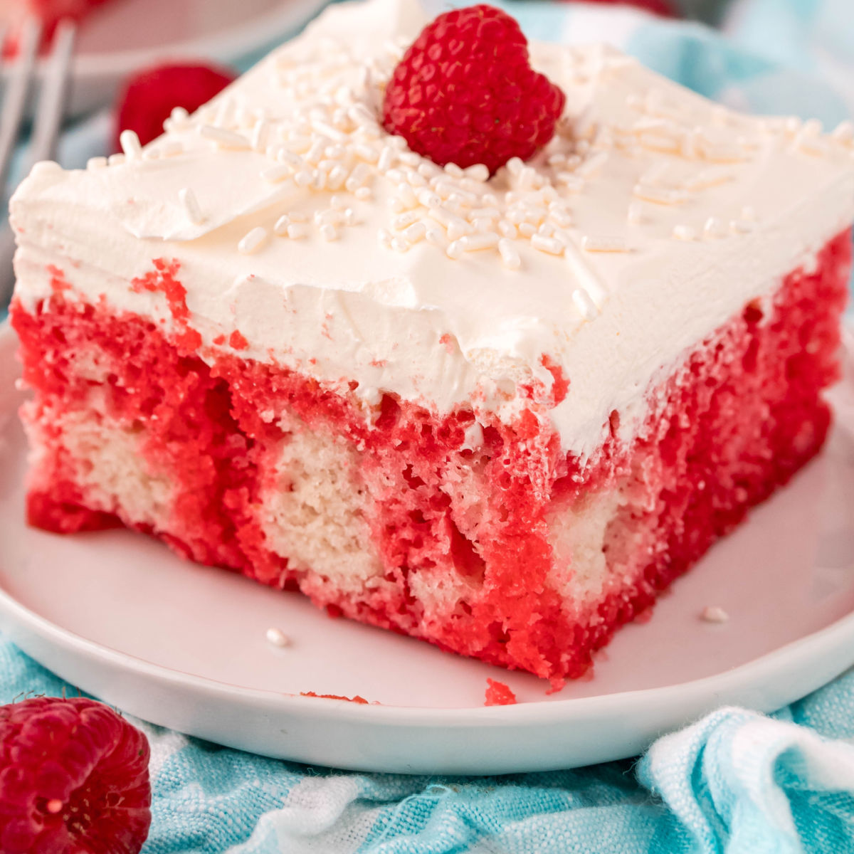 Raspberry Poke Cake Easy Budget Recipes