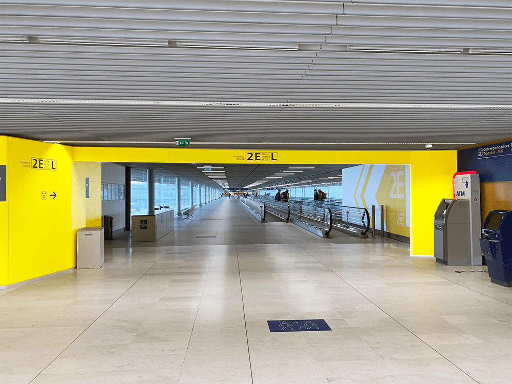 Transit terminal 2F to terminal 2E CHARLES DE GAULLE AIRPORT (Paris CDG)
