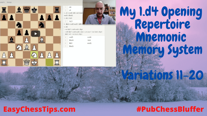 1.d4 Opening Repertoire Mnemonic Memory System Challenge part 2 QGD