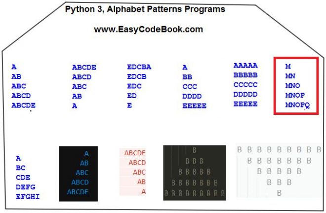 Python Print Alphabet Patterns 11 Programs Python Print Alphabet Patterns 11 Programs
