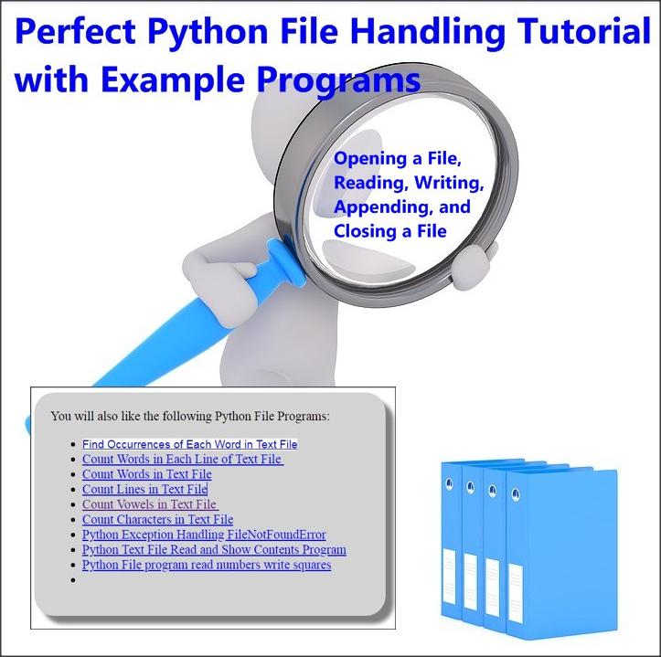 Python Tutorial File Handling Programs
