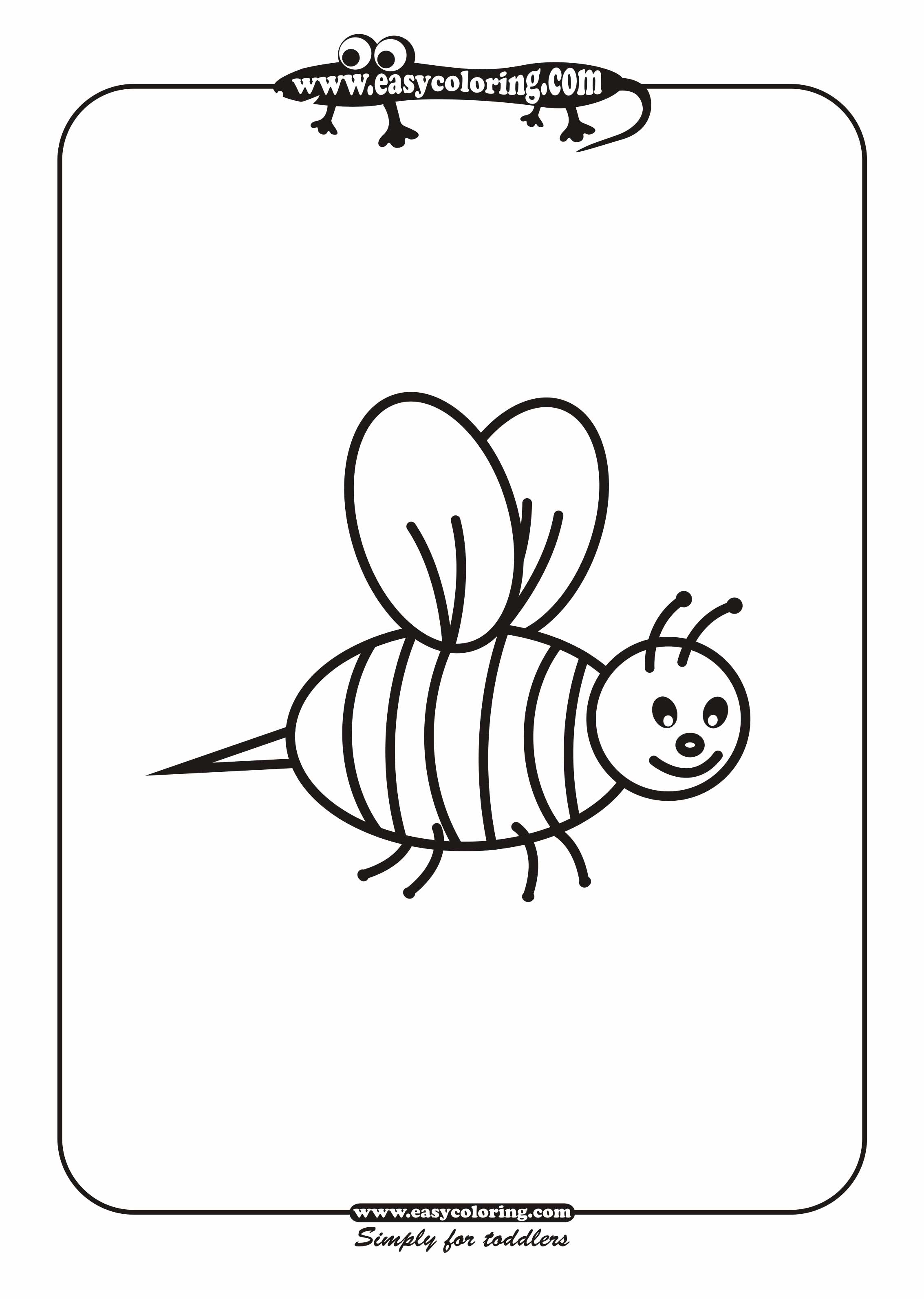Get Cute Ladybug Coloring Page : Bee & Cute Bug Coloring Pages for kids.