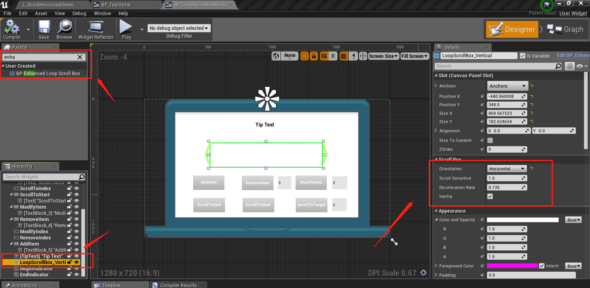 UMG Enhanced Loop Scroll Box