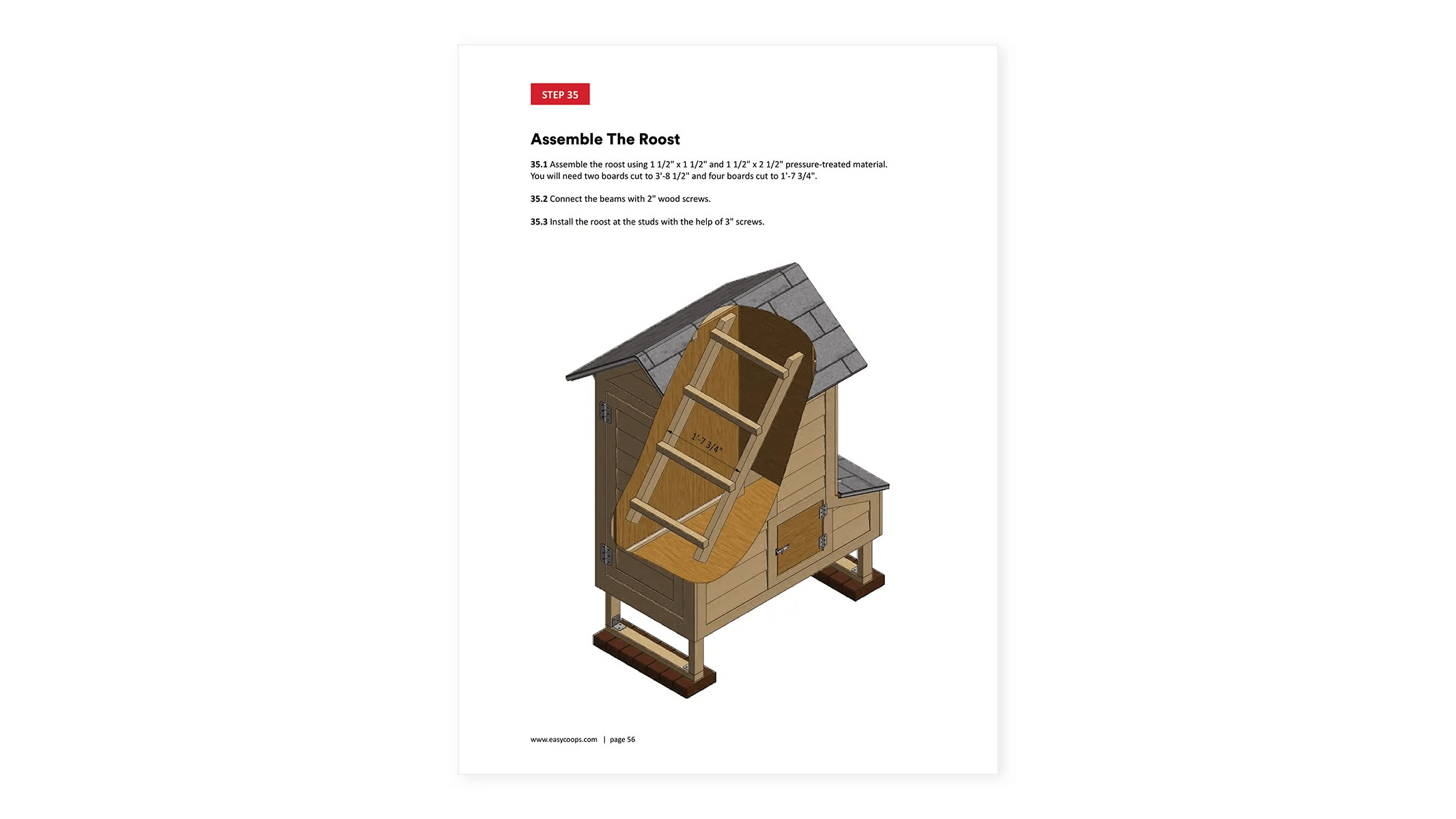 2x4 Small Chicken House Plan For 6 Chickens Easy Coops™