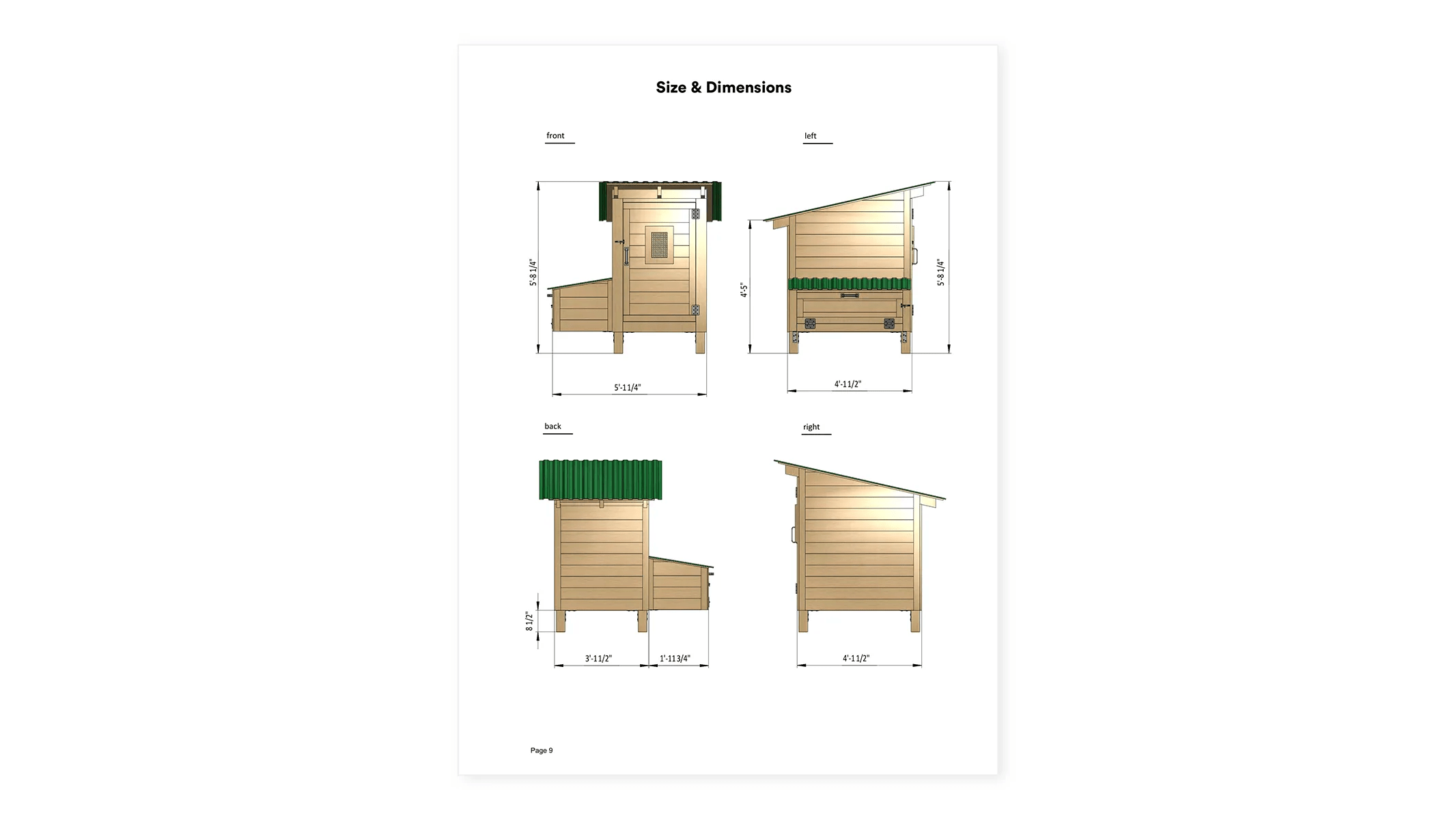 3x4 Compact Chicken House Plan For 6 Chickens Easy Coops™