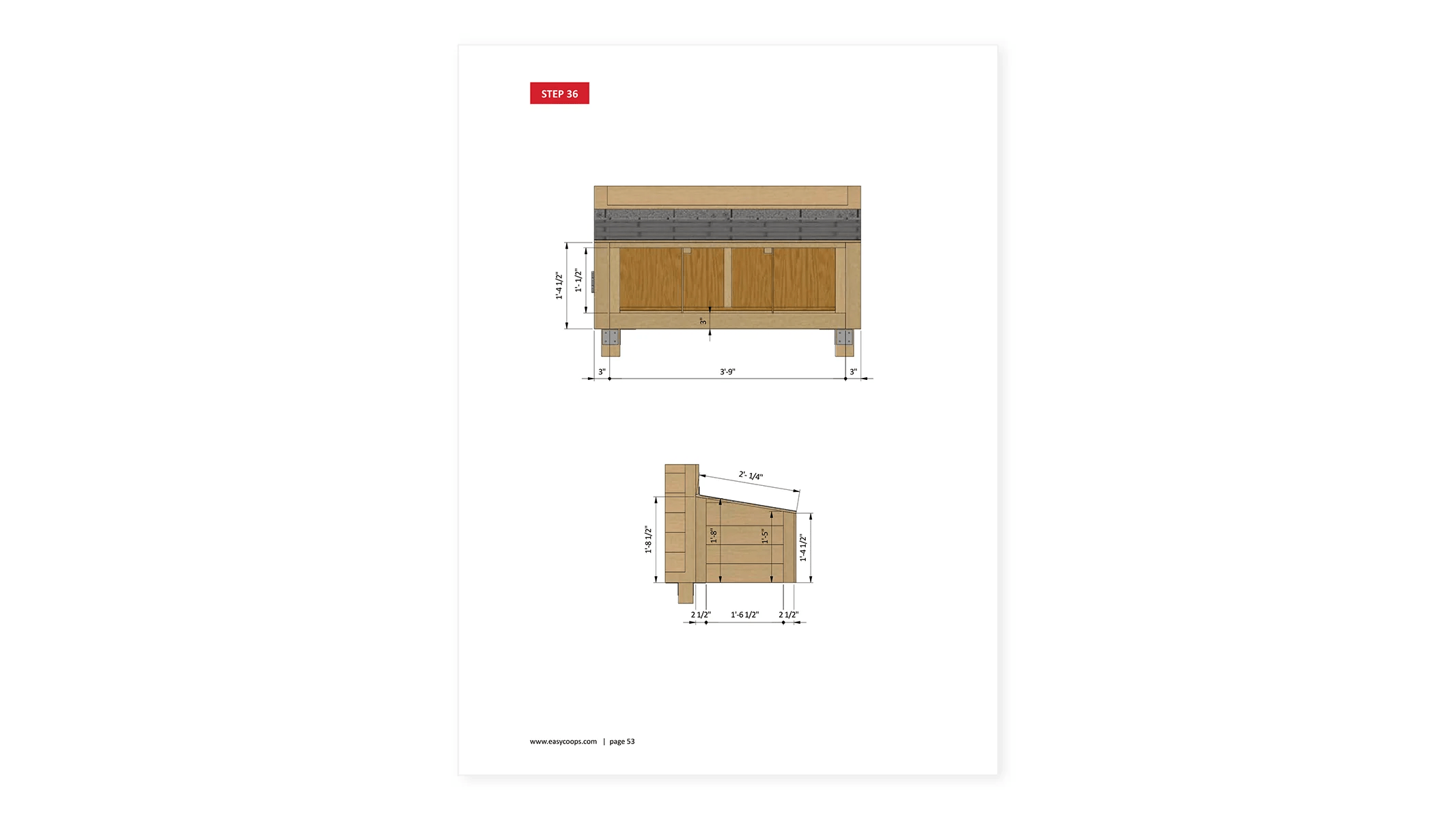 4x10 Medium Chicken Coop & Run Plans For 10 Chickens Easy Coops™