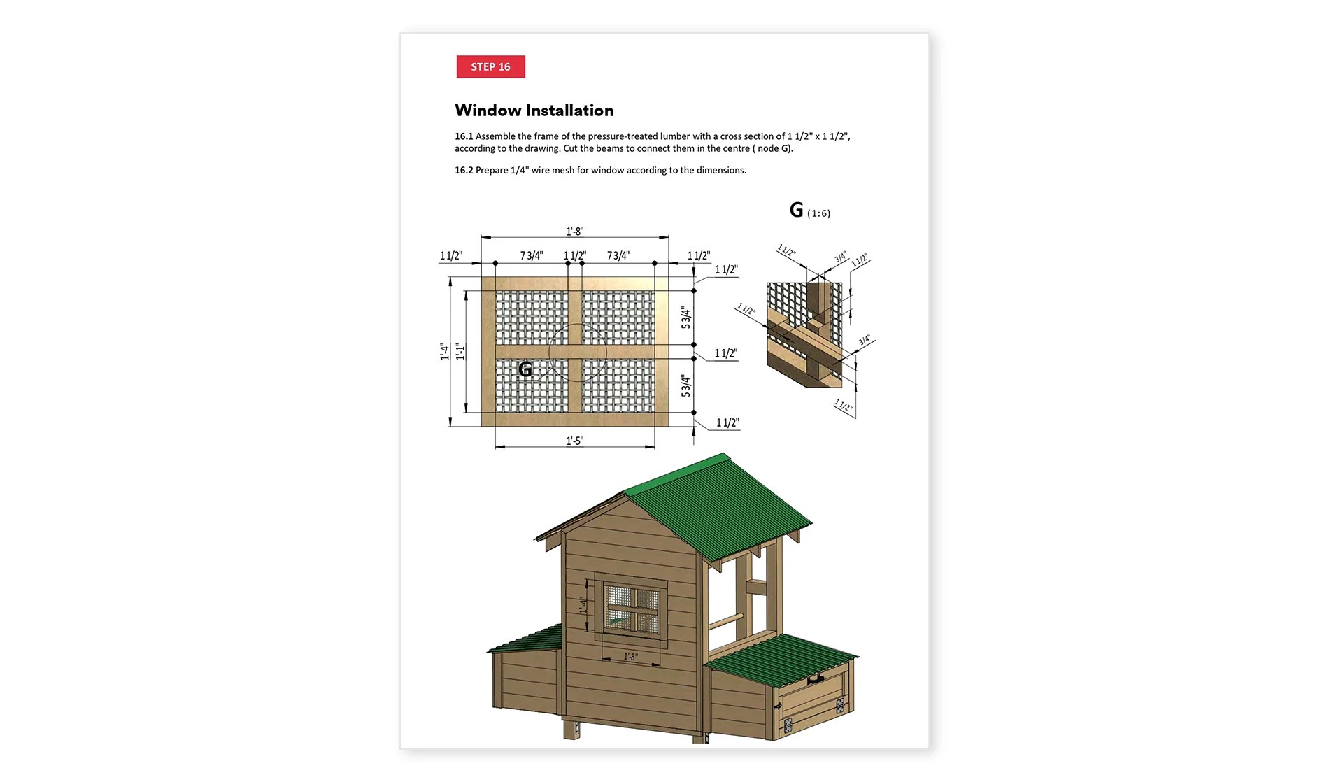 4x4 Small Chicken House Plan For 6 Chickens Easy Coops™