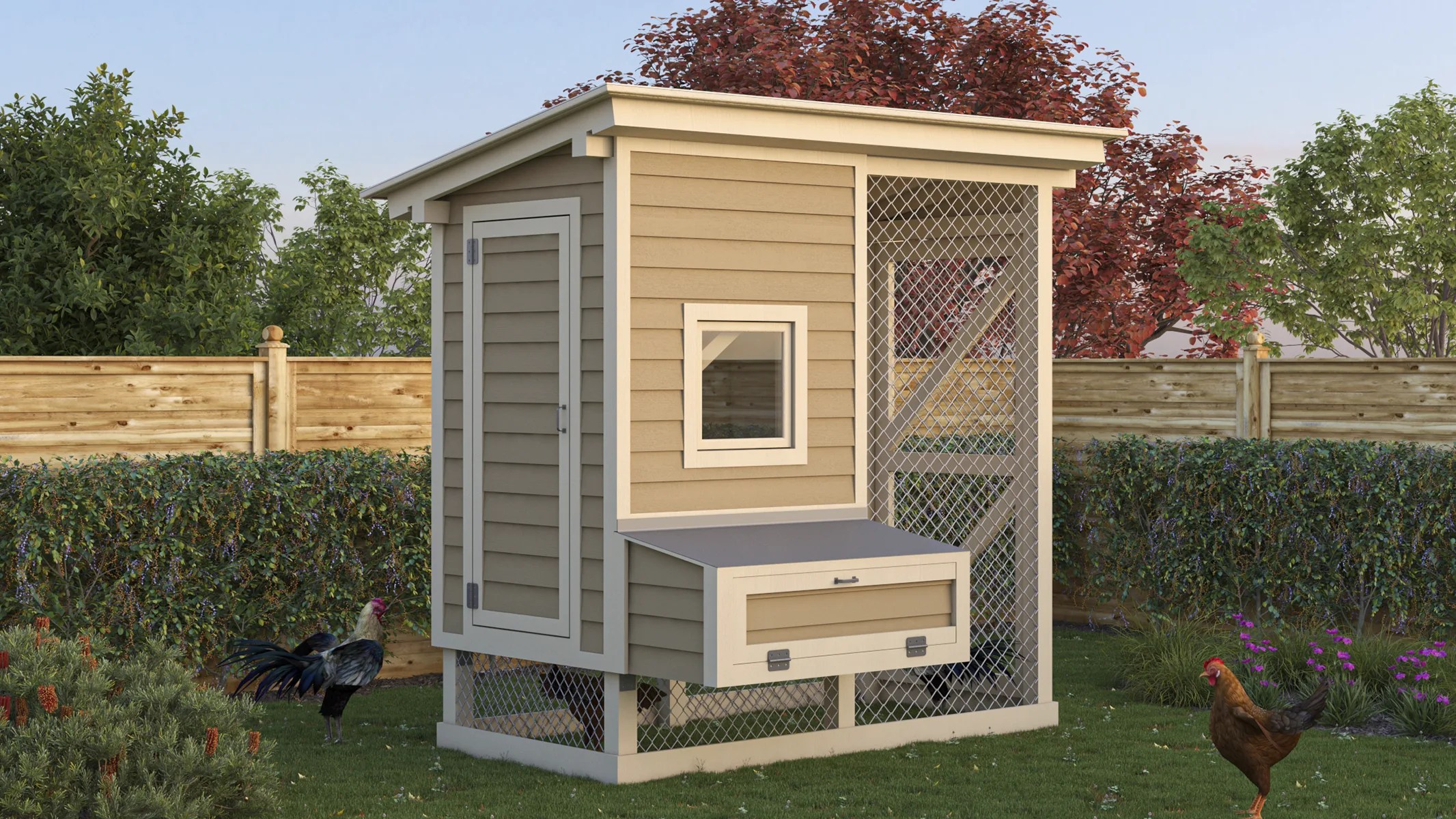 4x8 Medium Chicken Coop & Run Plans For 8 Chickens Easy Coops™