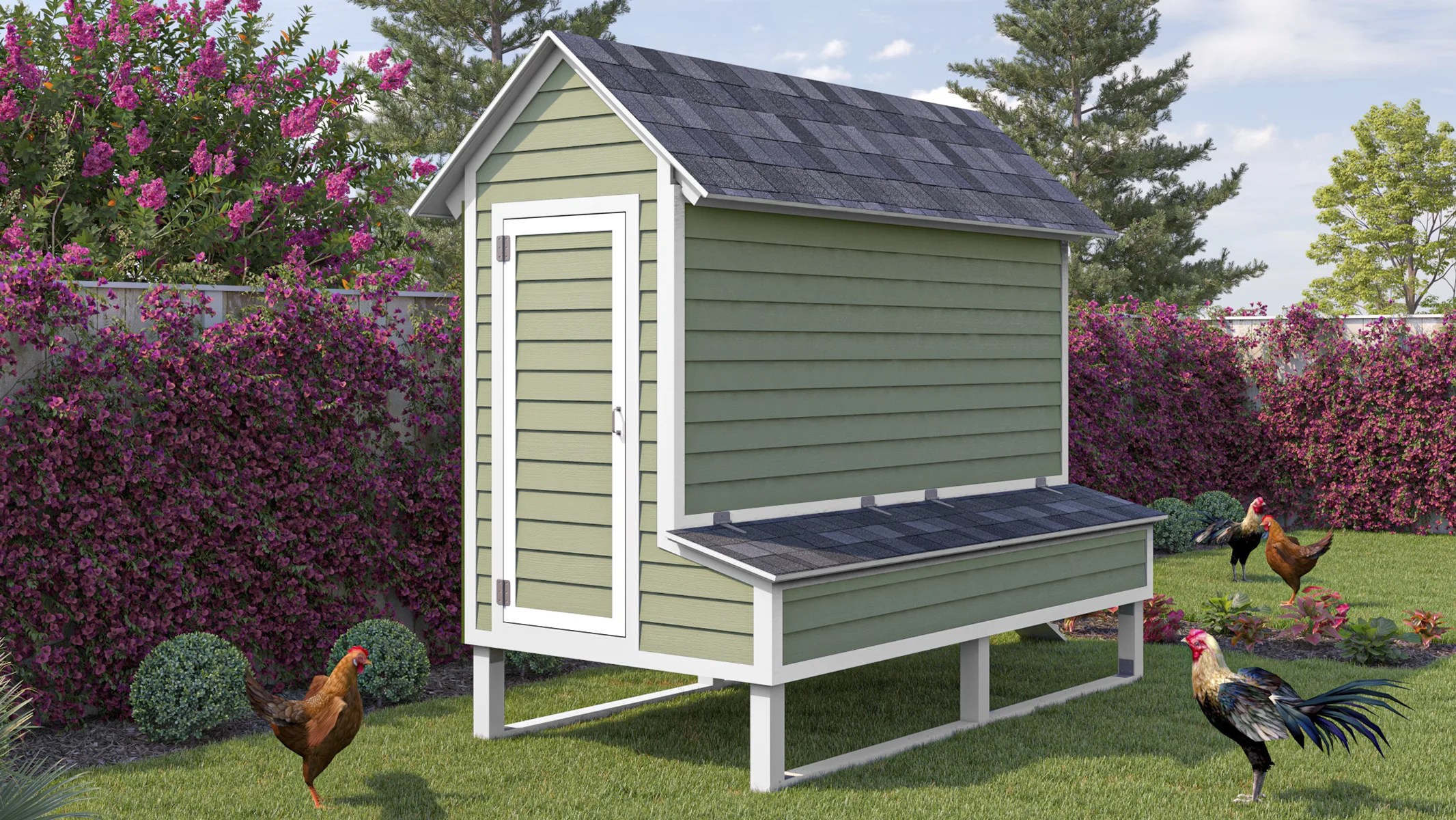 5x10 VictorianStyle Chicken House Plan For 12 Chickens Easy Coops™