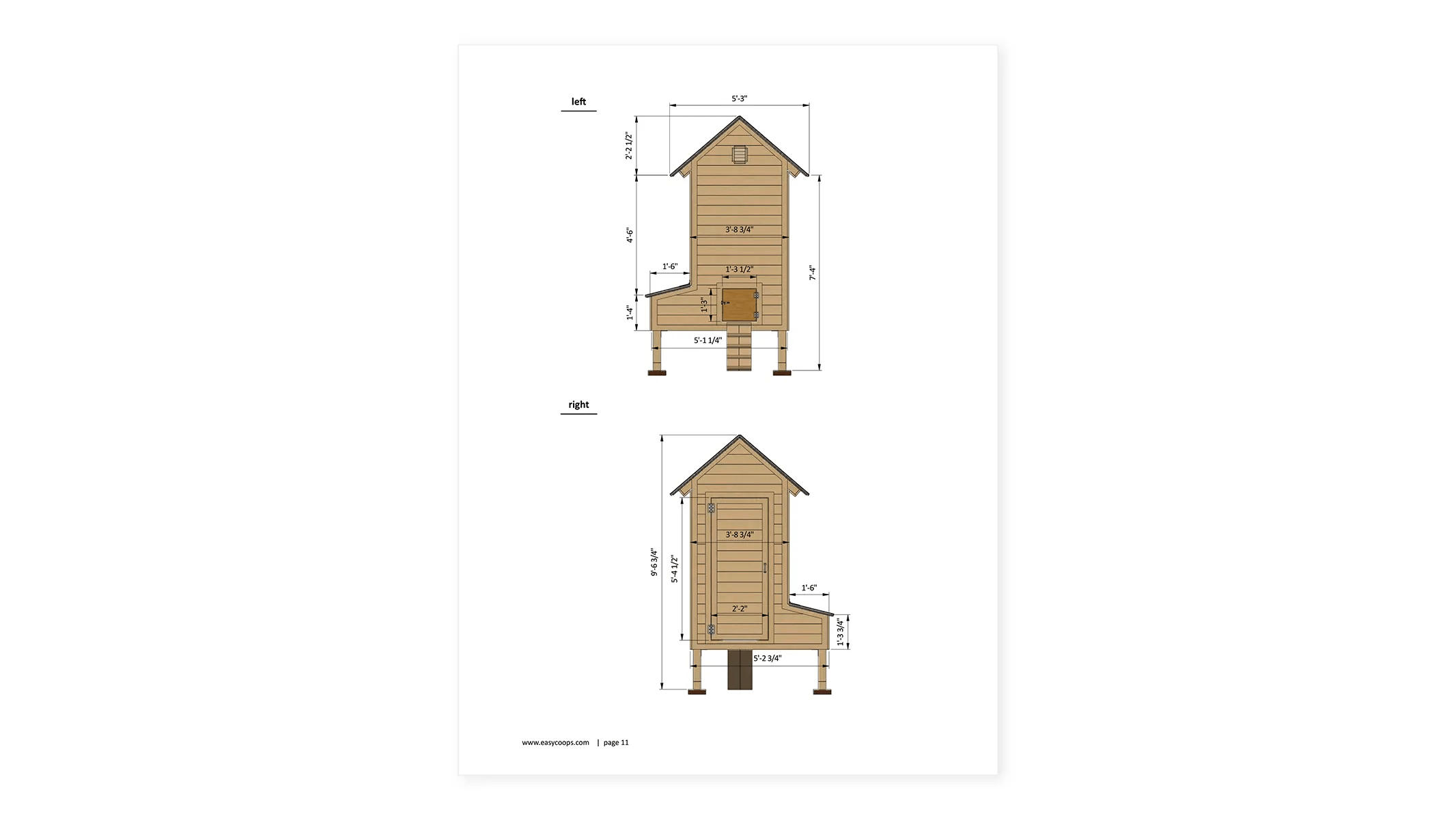 5x10 VictorianStyle Chicken House Plan For 12 Chickens Easy Coops™