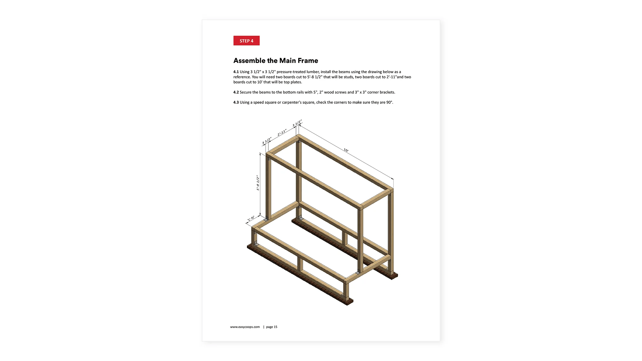 5x10 VictorianStyle Chicken House Plan For 12 Chickens Easy Coops™