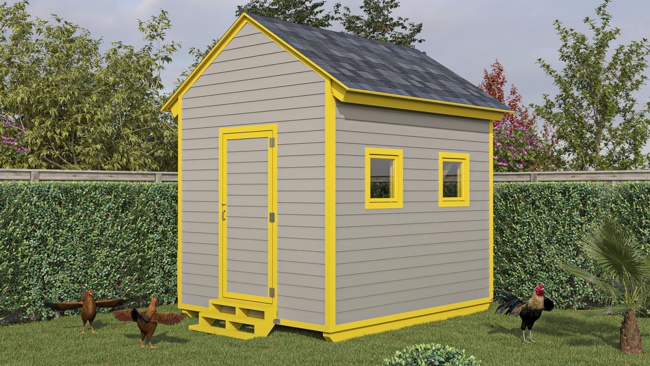 10x8 Medium Chicken Coop Plan For 30 Chickens Easy Coops™