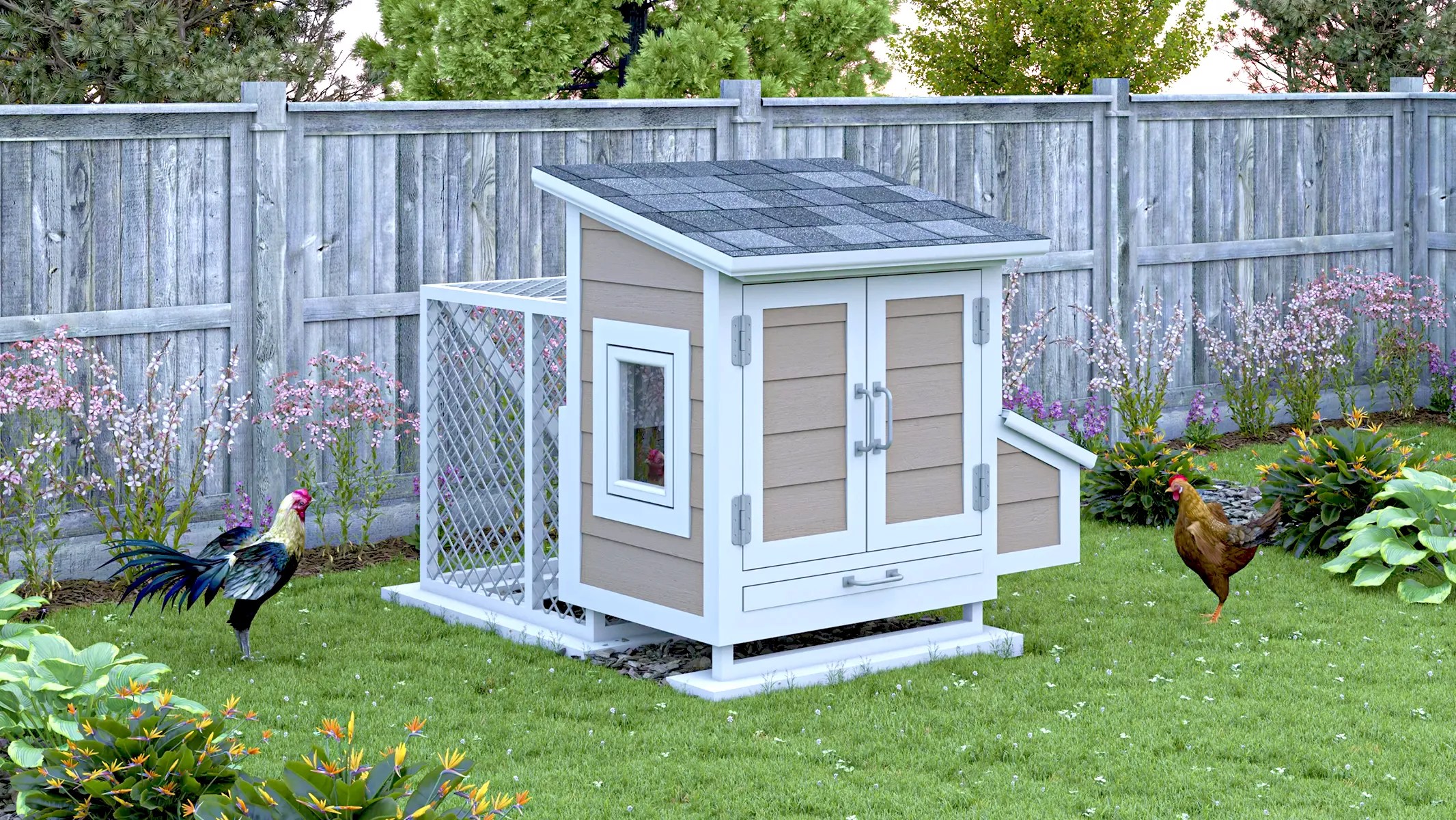 3x5 Small Chicken Coop & Run Plans For 6 Chickens Easy Coops™