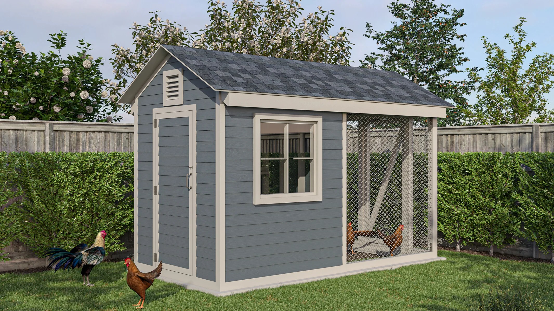 6x12 Medium Chicken Coop & Run Plans For 10 Chickens Easy Coops™