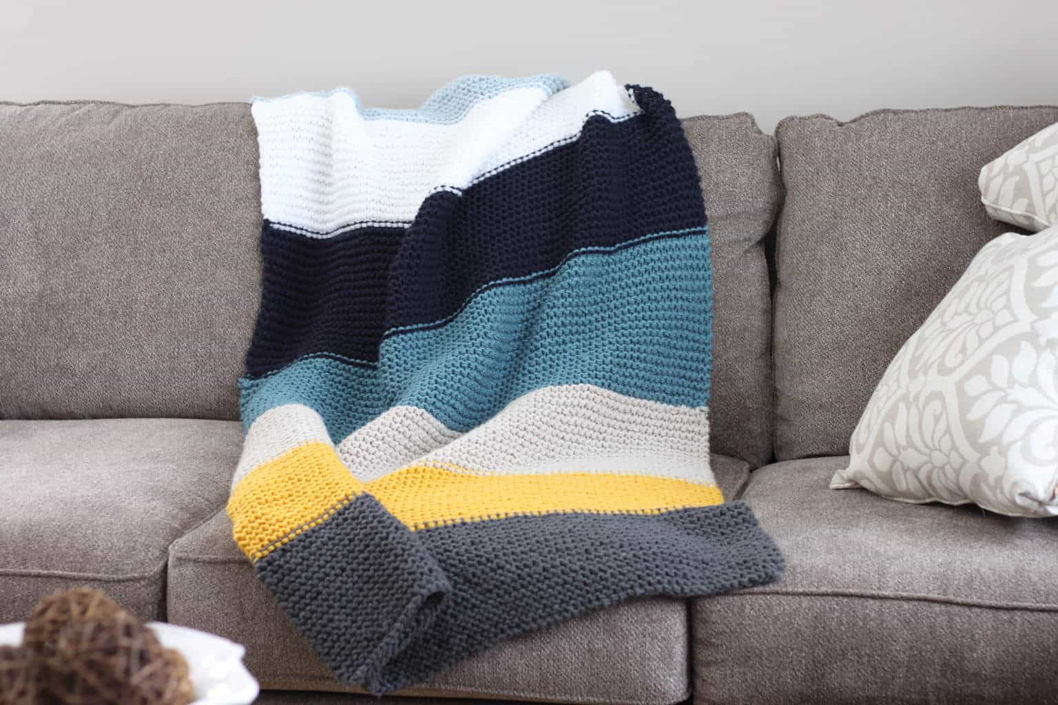 Knit a Blanket for Beginners An Easy and Free Knitting Pattern Free Step by Step Beginner