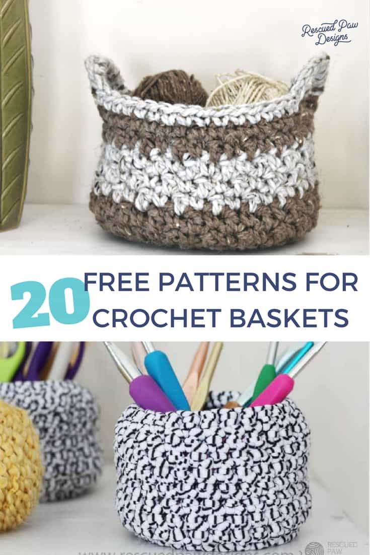 20 Free Crochet Basket Patterns How to Crochet 20 Basket Tutorials