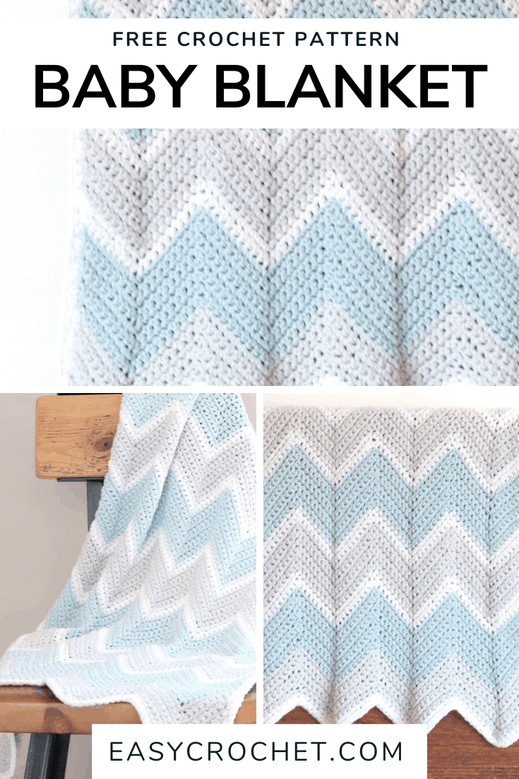 Chevron Crochet Baby Blanket Pattern Easy Crochet Patterns
