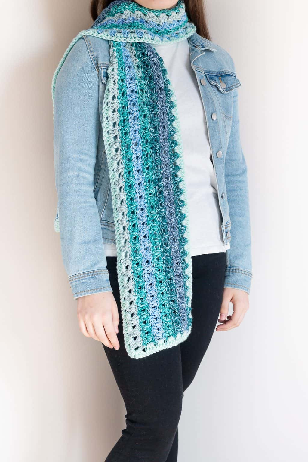 Mandala Ombre Yarn Crochet Scarf Pattern