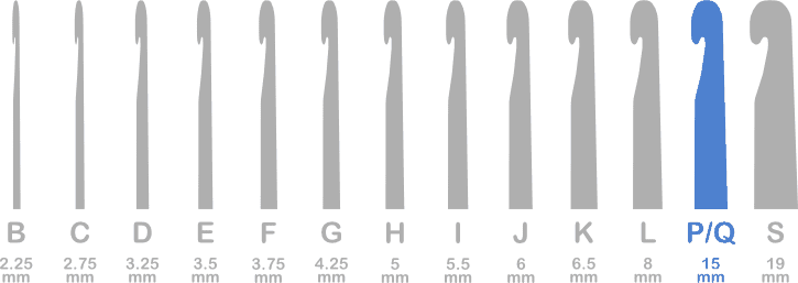 Crochet Hook 16 mm (Q) Details & Patterns