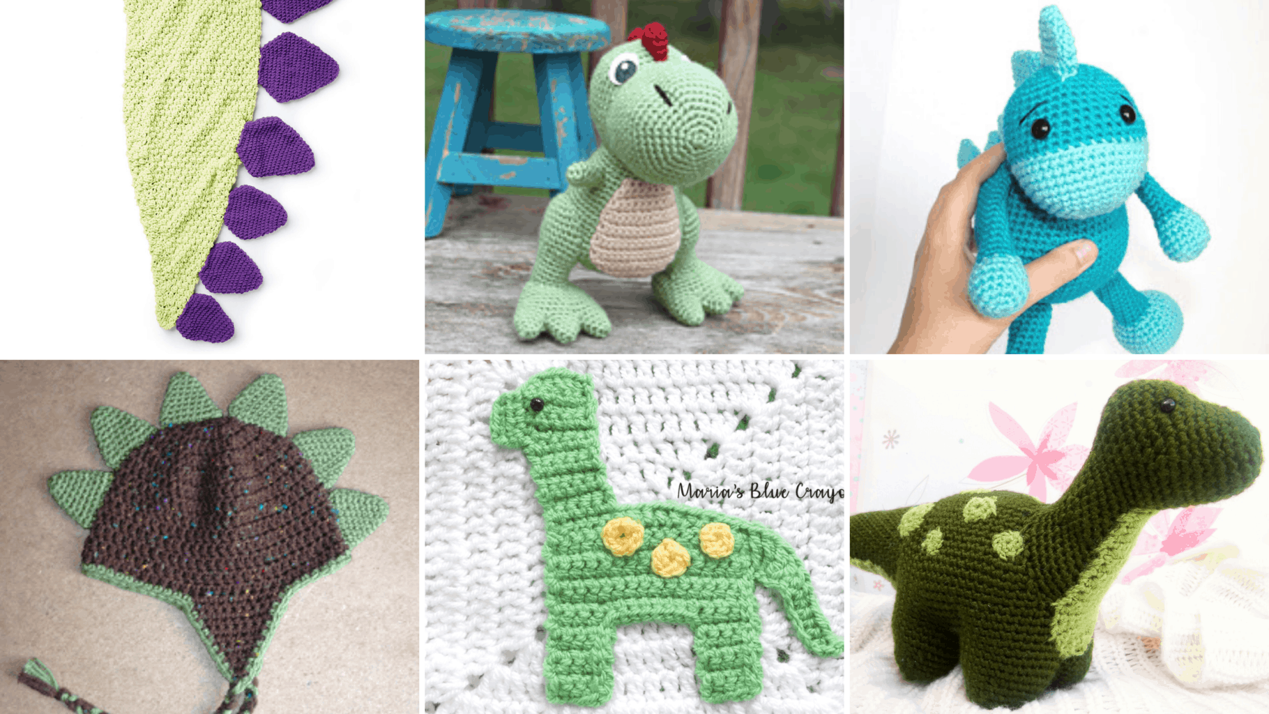 Free & Easy Dinosaur Crochet Patterns
