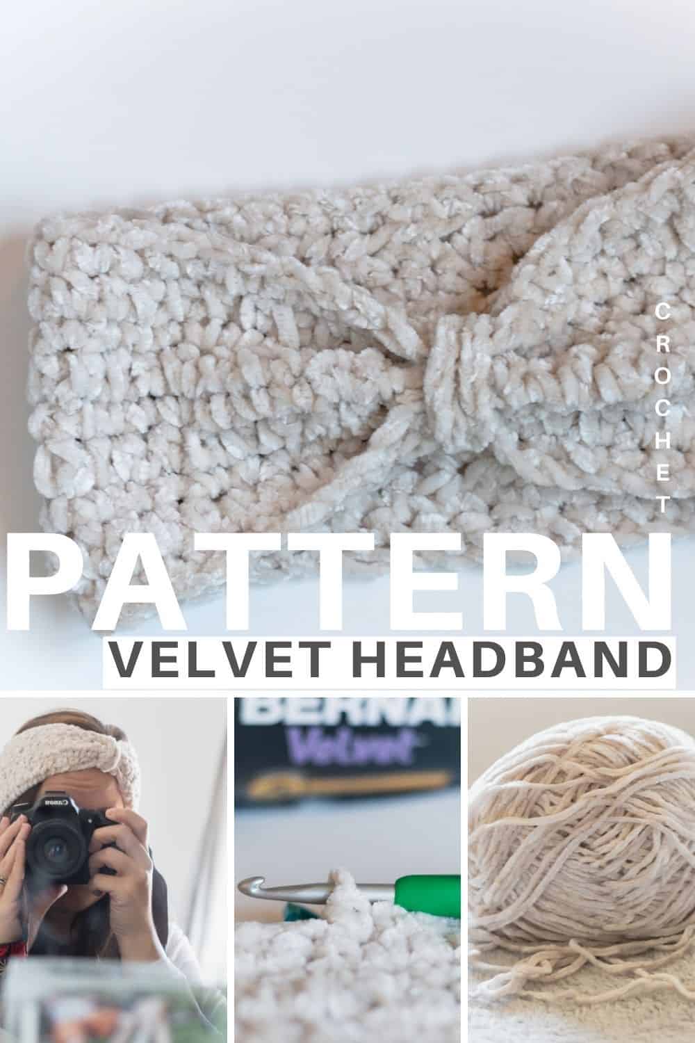 Bernat Velvet Yarn Crochet Headband Pattern Easy Crochet Patterns