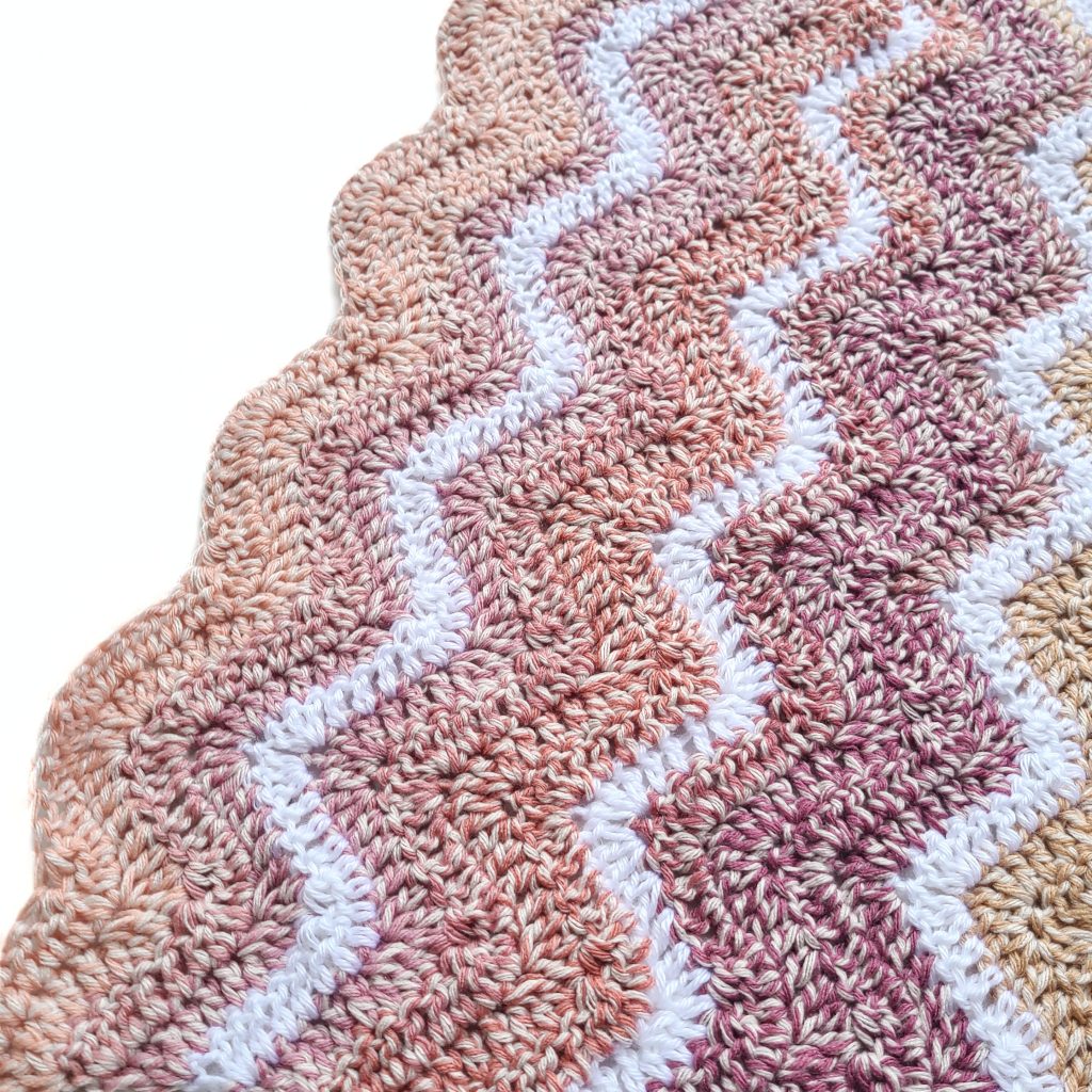 Easy Crochet Baby Blanket with Ripples