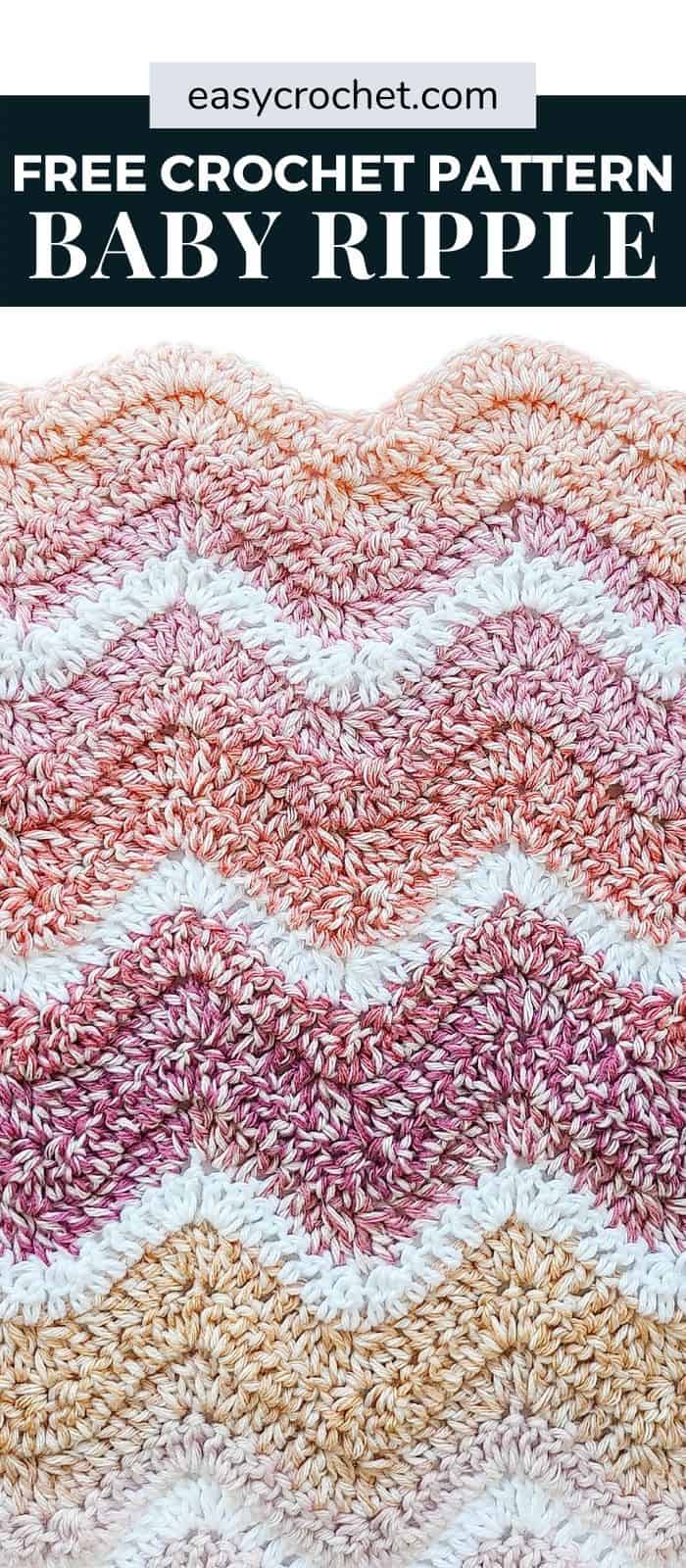 Easy Crochet Baby Blanket with Ripples Easy Crochet Patterns