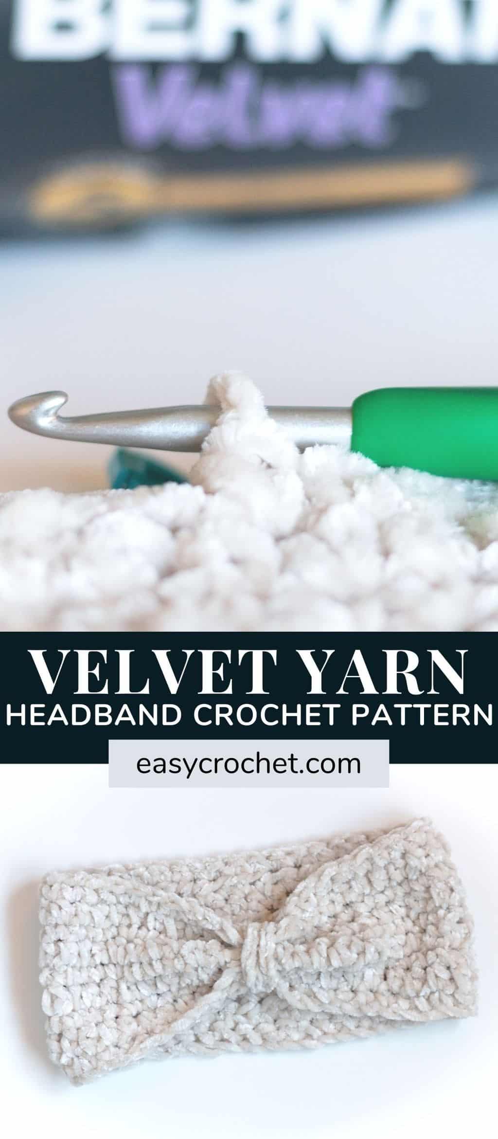 Bernat Velvet Yarn Crochet Headband Pattern Easy Crochet Patterns
