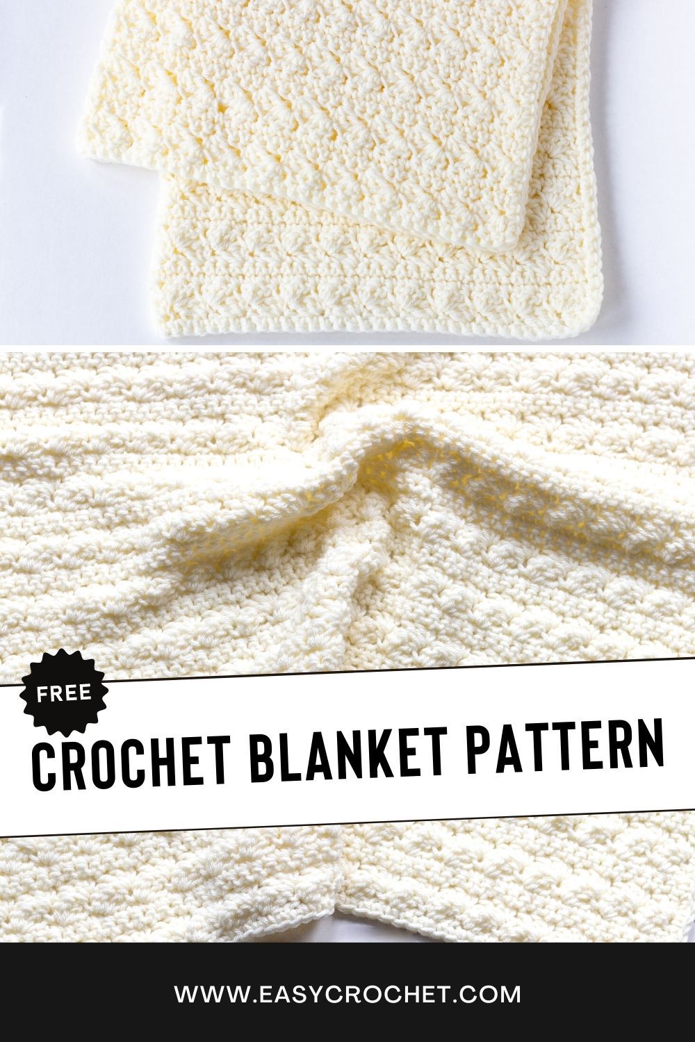 Textured Crochet Afghan Pattern (+7 Sizes!) Easy Crochet Patterns