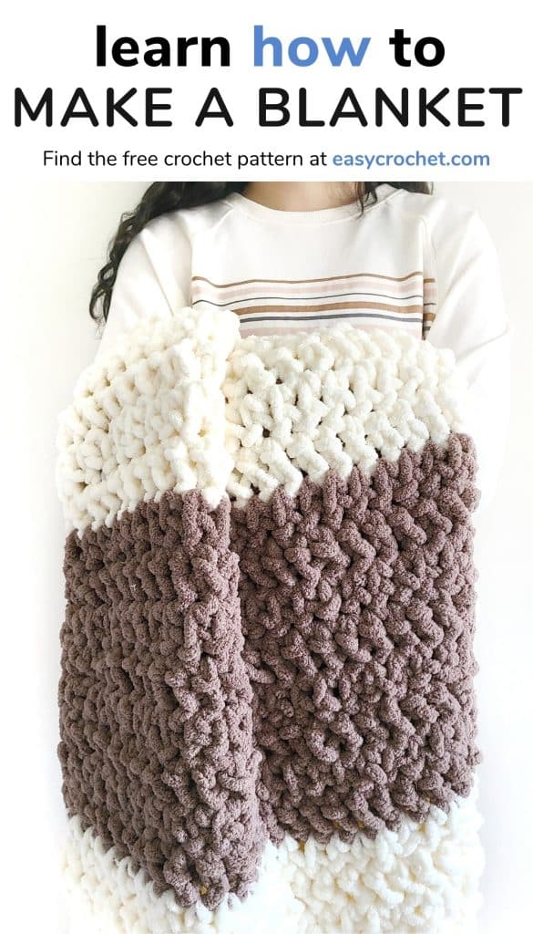 Crochet Weighted Blanket using Bernat Blanket Extra Easy Crochet Patterns