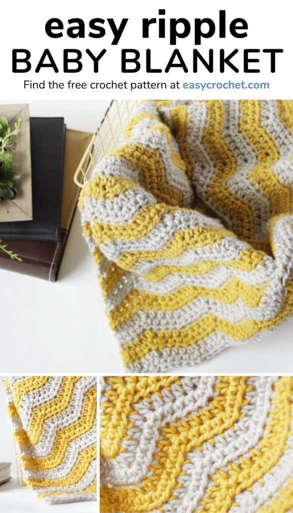Crochet Ripple Baby Blanket Easy Crochet