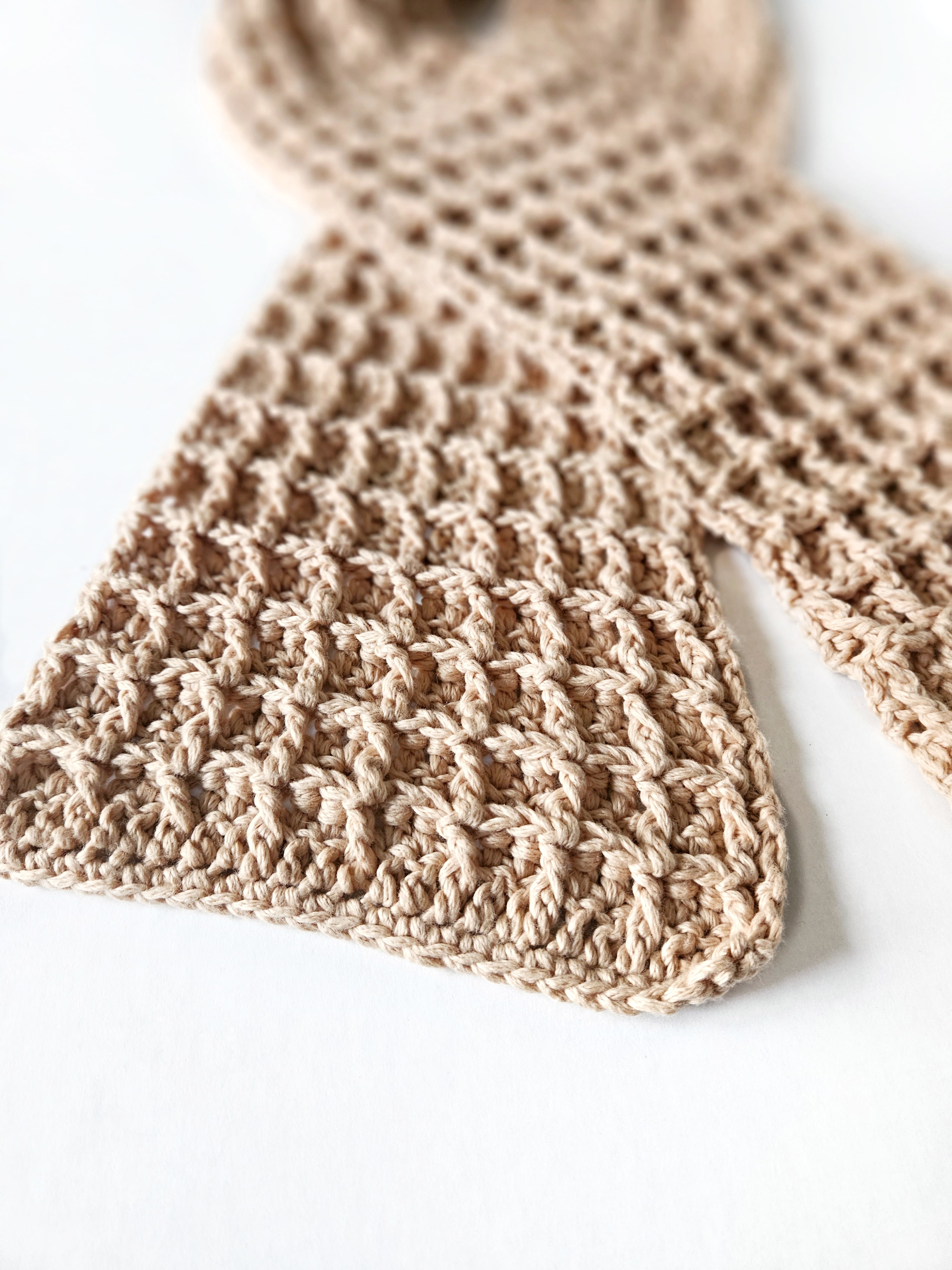 Waffle Stitch Crochet Scarf Pattern Easy Crochet Patterns