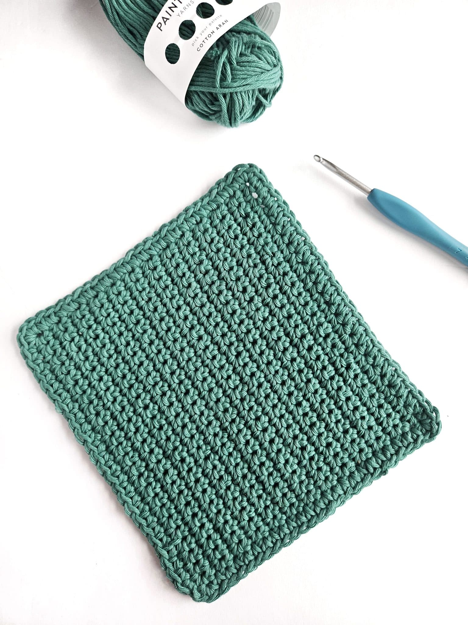 Easy Crochet Dishcloth Pattern for Beginners (all single crochets