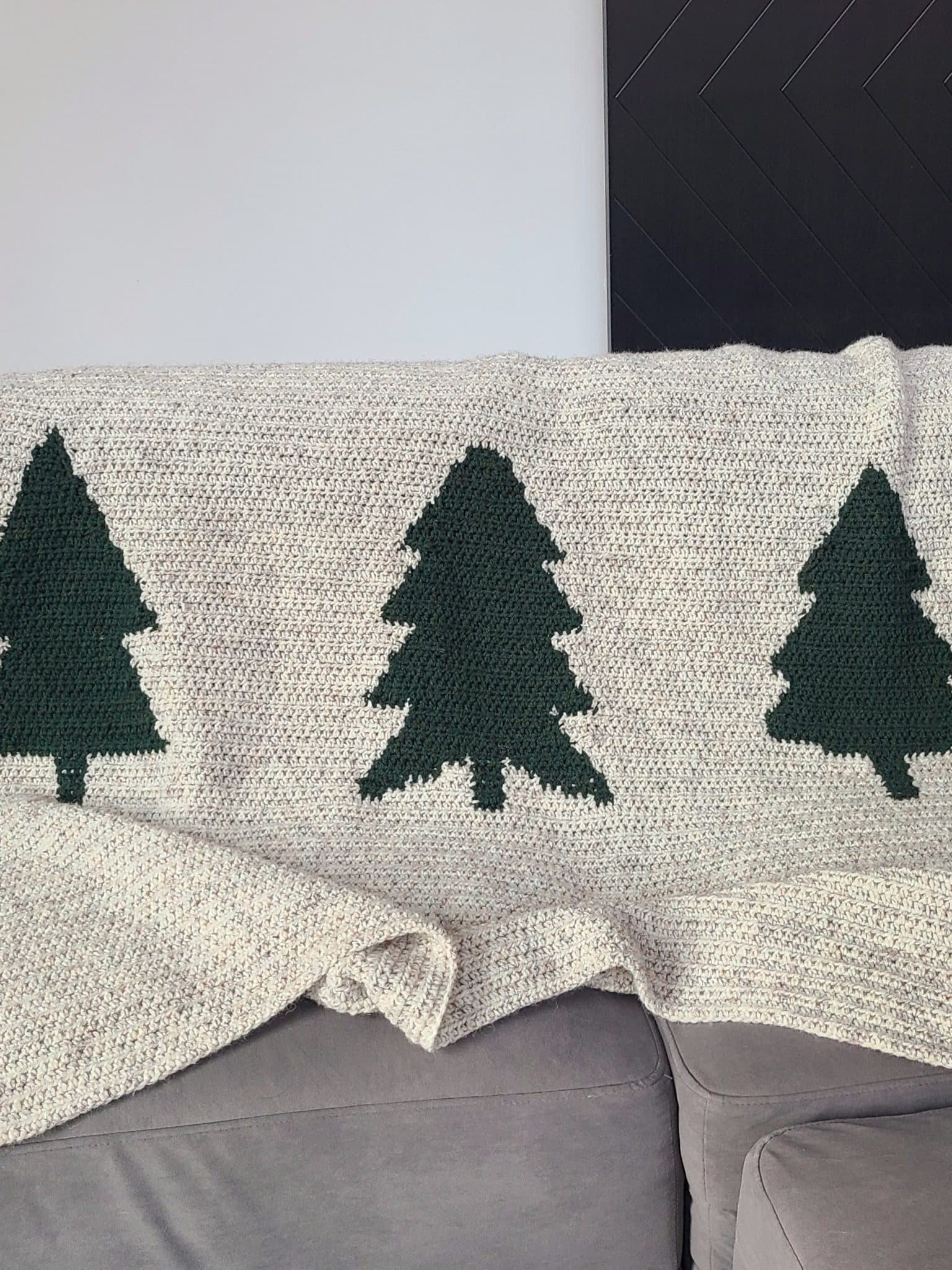 Mountain Pine Crochet Tree Blanket Easy Crochet Patterns