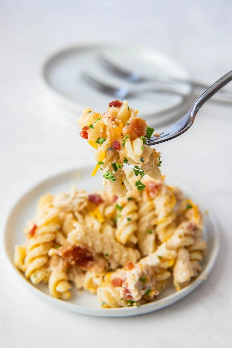 Chicken Bacon Ranch Pasta Easy + Creamy Pasta Dinner In 20 Minutes!