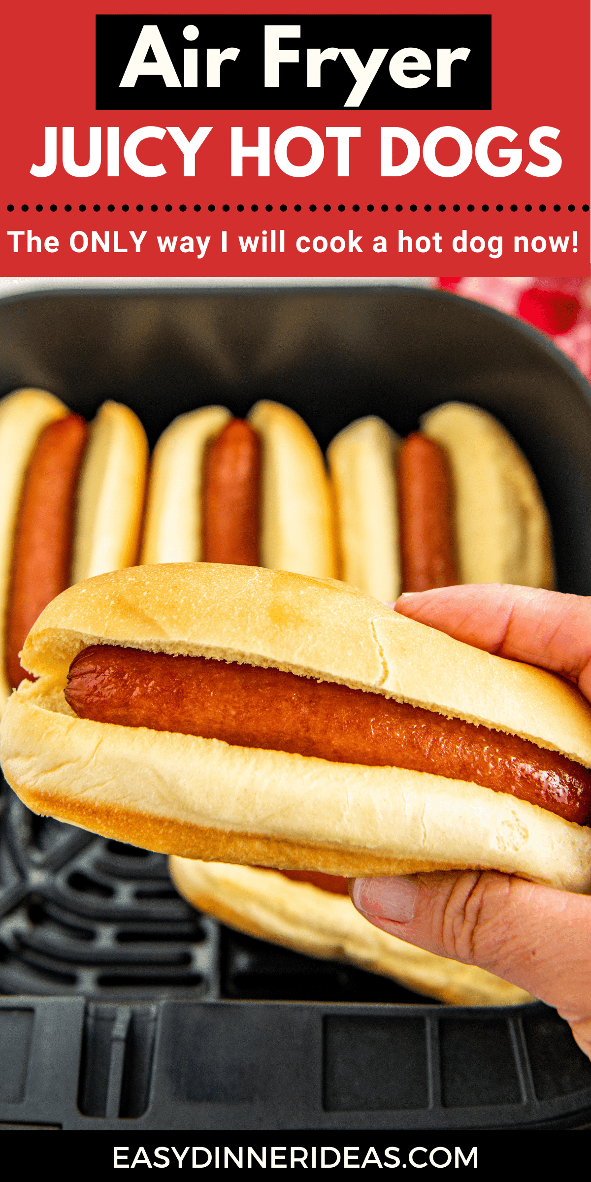 The BEST Air Fryer Hot Dogs In 10 Minutes! Easy Dinner Ideas
