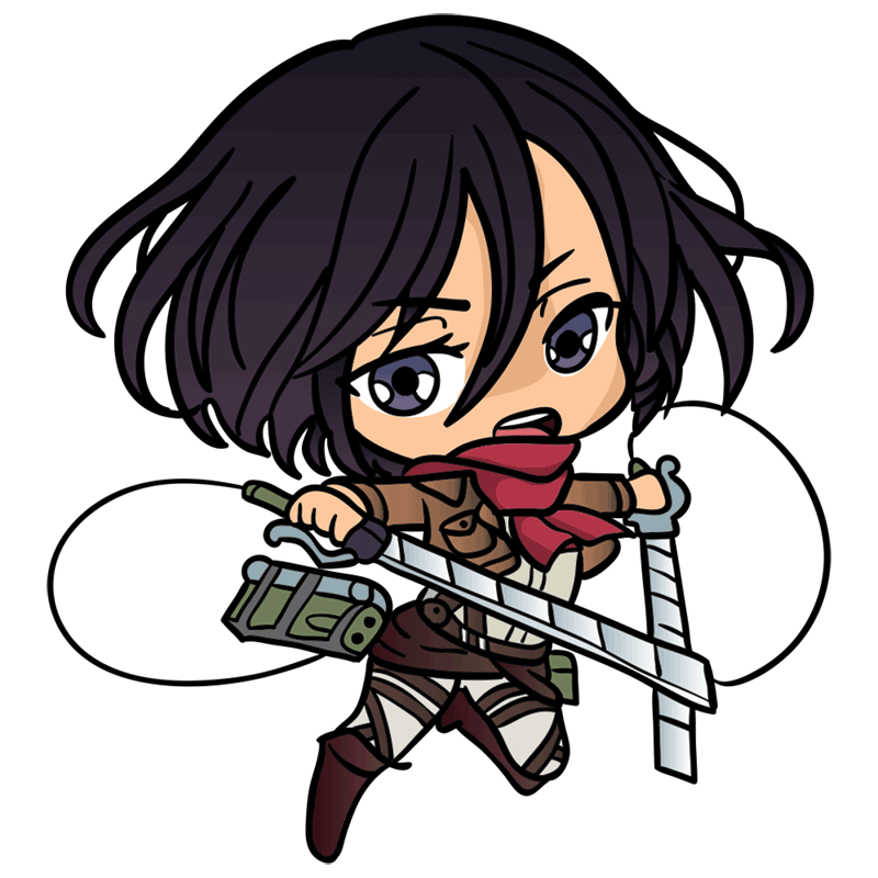How to draw Mikasa Ackerman Chibi anime drawing Attack on Titan