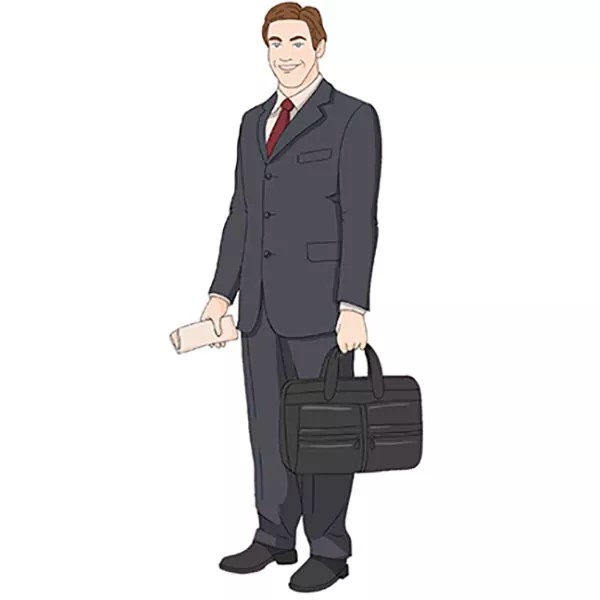 How to Draw a Banker Easy Drawing Art
