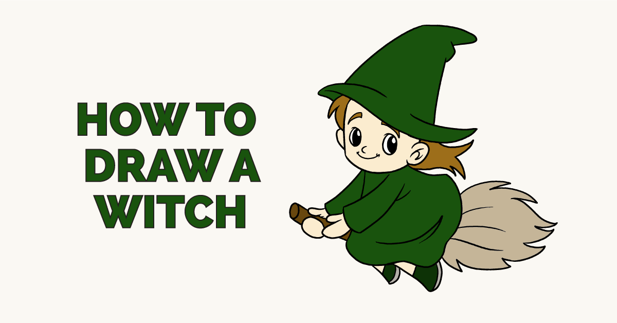 How to Draw a Witch Really Easy Drawing Tutorial