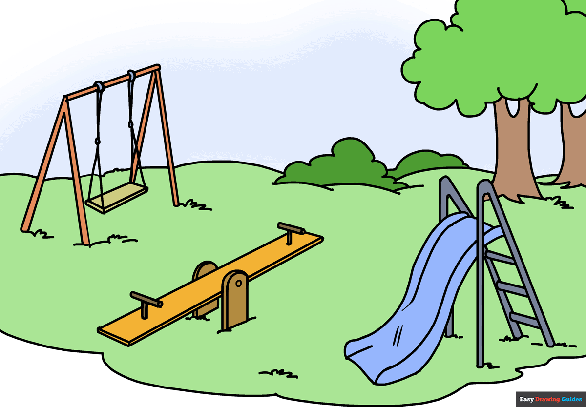 How to Draw a Playground Really Easy Drawing Tutorial