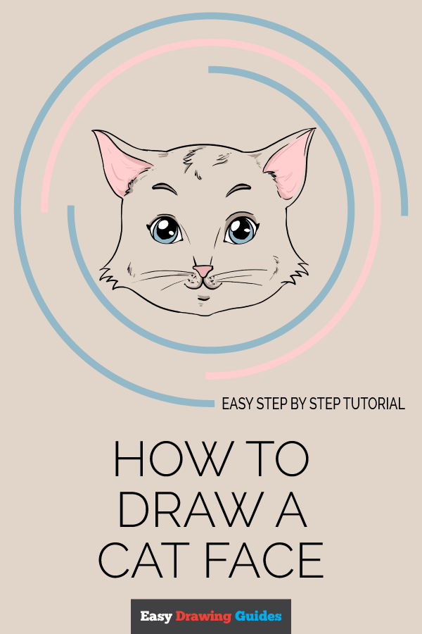 How to Draw a Cat Face Really Easy Drawing Tutorial