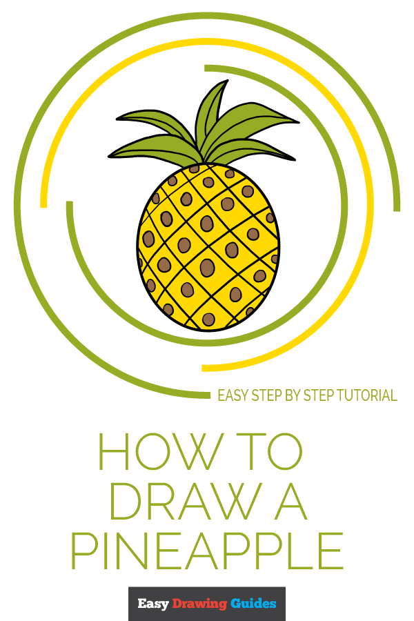 How to Draw a Pineapple Really Easy Drawing Tutorial