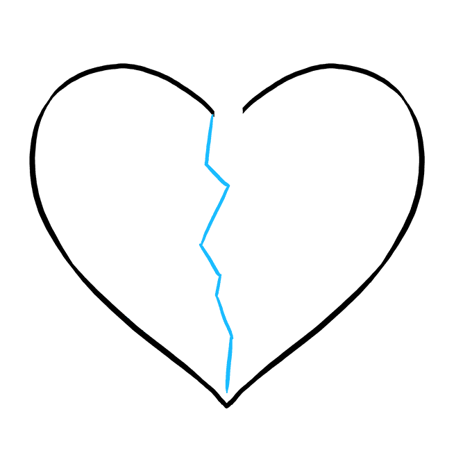How to Draw a Broken Heart Really Easy Drawing Tutorial