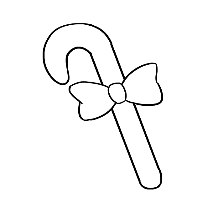 How to Draw a Candy Cane Really Easy Drawing Tutorial