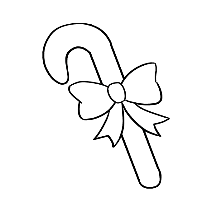 How to Draw a Candy Cane Really Easy Drawing Tutorial