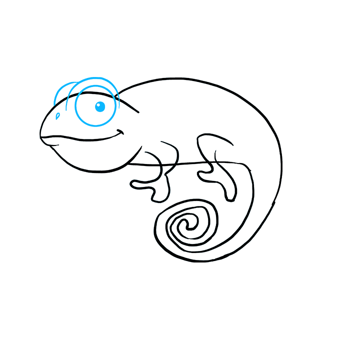 How to Draw a Chameleon Really Easy Drawing Tutorial