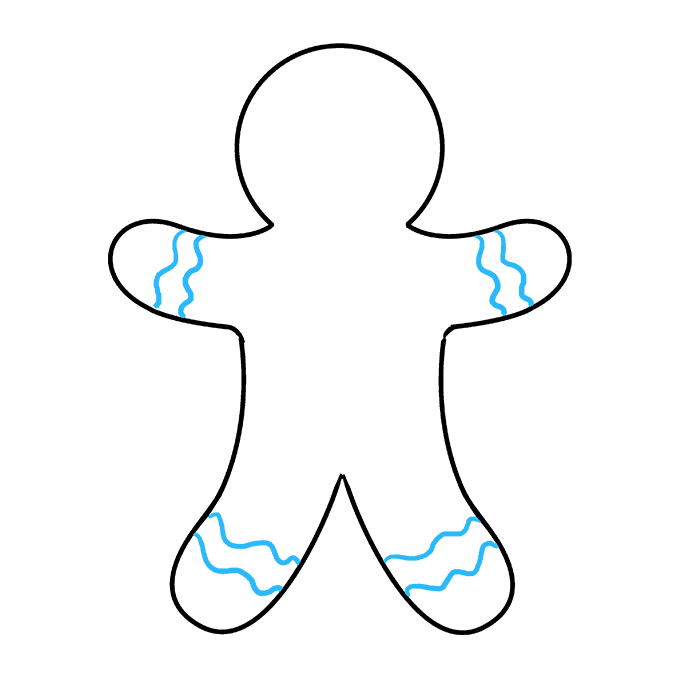 How to Draw a Gingerbread Man - Really Easy Drawing Tutorial