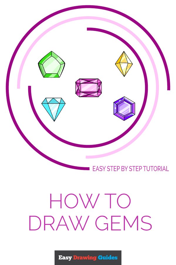How to Draw Gems Really Easy Drawing Tutorial