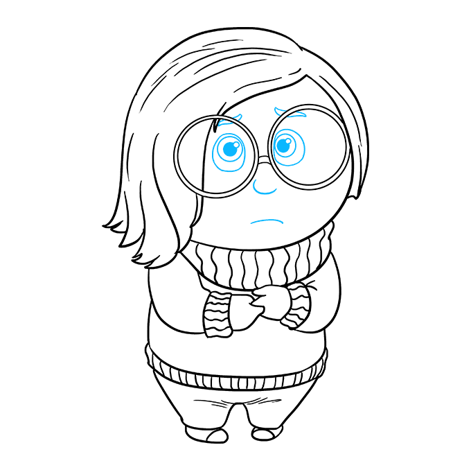 How to Draw Sadness from Inside Out Really Easy Drawing Tutorial